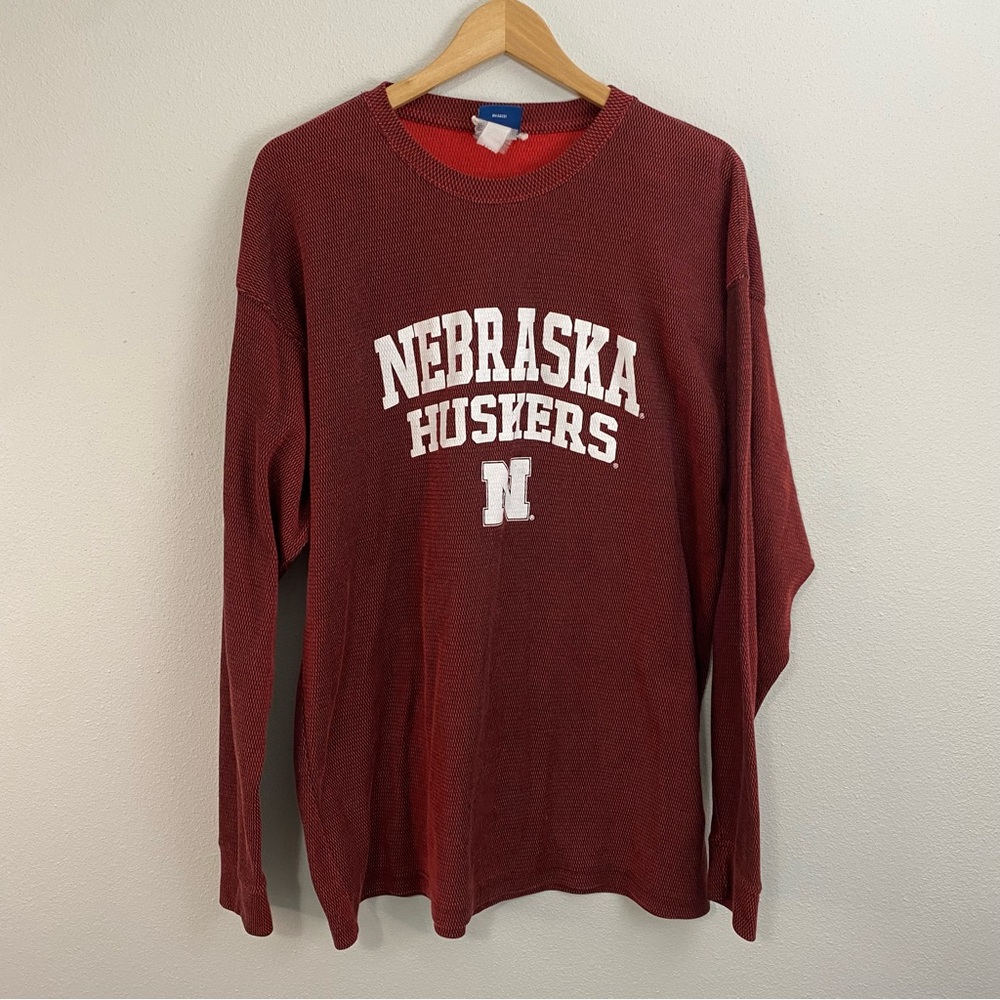 Nebraska Huskers Red Long Sleeve Top Mens‎ Size XL